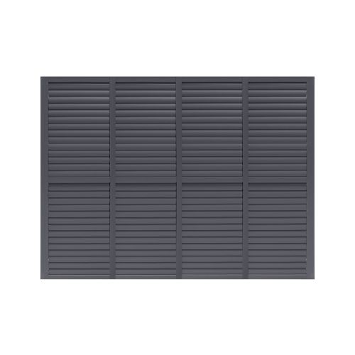 Schiebetür Seitenwand für Pergola Dallas - Farbe: anthrazit, Höhe: 2300 mm, Breite: 3635 mm, 3-teilig