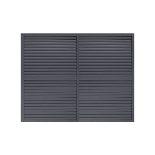 Schiebetür Seitenwand für Pergola Dallas - Farbe: anthrazit, Höhe: 2300 mm, Breite: 2710 mm, 2-teilig
