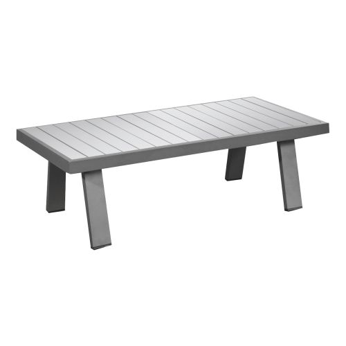 Kaffeetisch Lissabon aus Aluminium - Farbe: graualuminium, Maße: 1210 x 600 x 390 mm