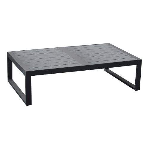 Kaffeetisch 2-Sitzer Lissabon aus Aluminium - Farbe: anthrazit, Maße: 1180 x 690 x 320 mm