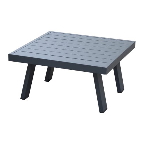 Kaffeetisch quadratisch Lissabon aus Aluminium - Farbe: anthrazit, Maße: 710 x 710 x 380 mm