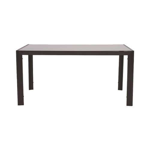Gartentisch mit Glasplatte Miami aus Aluminium - Farbe: anthrazit, Länge: 1500 mm, Breite: 900 mm, Höhe: 720 mm