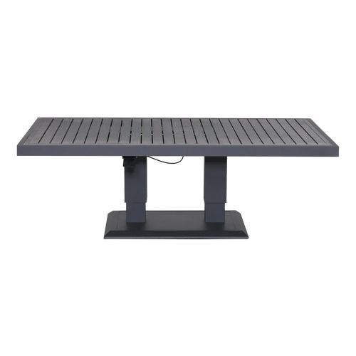 Sitzgruppe Mykonos Gartentisch – Breite: 900 mm, Länge: 1500 mm, Höhe: 795 mm, Sitzhöhe: 510 - 740 mm