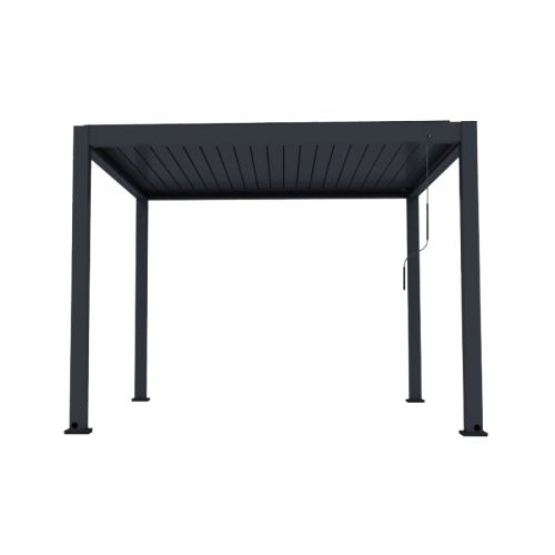 Aluminium Pergola MANUELL – Farbe: anthrazit, Montageart: freistehend, Breite: 3000 mm, Länge: 3000 mm, Höhe: 2500 mm