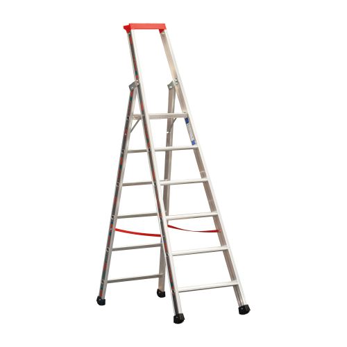 Euro-Profi Alu Stufenstehleiter Mod. S32577 - Stufenanzahl: 6, Länge: 2,15 m