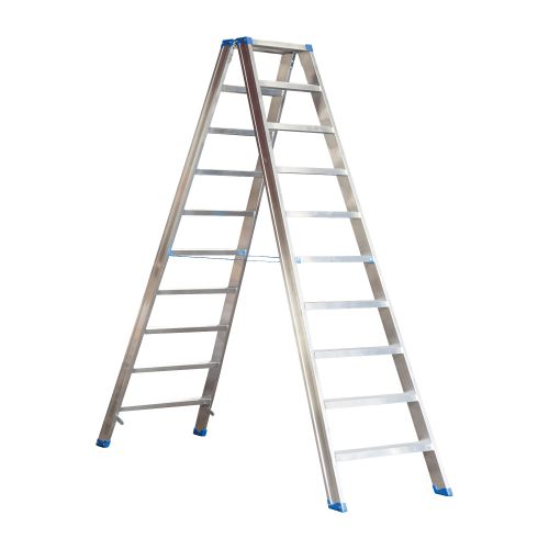 Alu-Stufen Stehleiter Mod. SL - Stufenanzahl: 10, Länge: 2,35 m