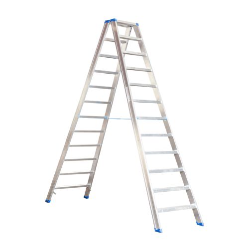 Alu-Stufen Stehleiter Mod. SL - Stufenanzahl: 12, Länge: 2,81 m