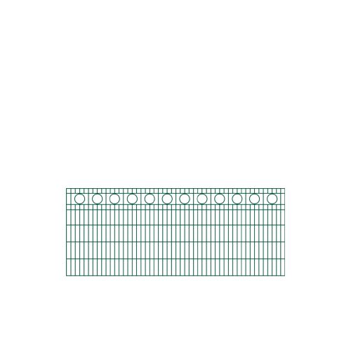 Schmuckzaun Rom - Ausführung: grün beschichtet, Höhe: 103 cm, Länge: 251 cm