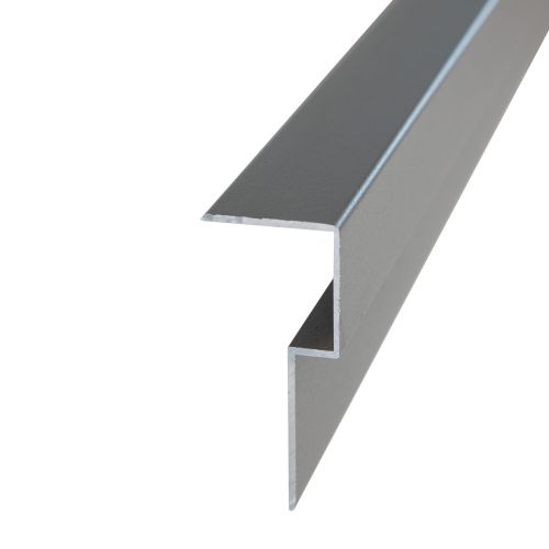 Abschluss Terrassendiele Aluminium - Länge: 3000 mm, Querschnitt: 69 x 30 mm, Farbe: dunkelgrau