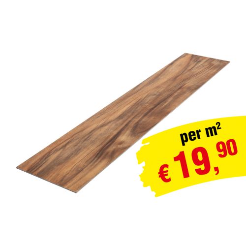 Vinylboden Loose Lay 1220 x 228 x 5 mm (LxBxH) - Modell: OFFENBACH Walnuss Dekor