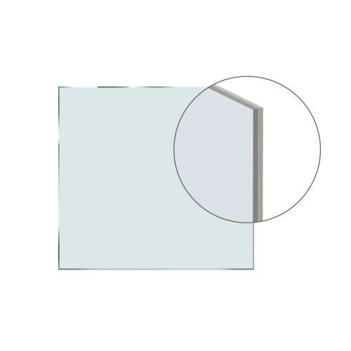 Verbundsicherheitsglas 2 x 4 mm - Ausführung: mit mattweißer Folie, Glasart: ESG, Hinweis: Preis/m²