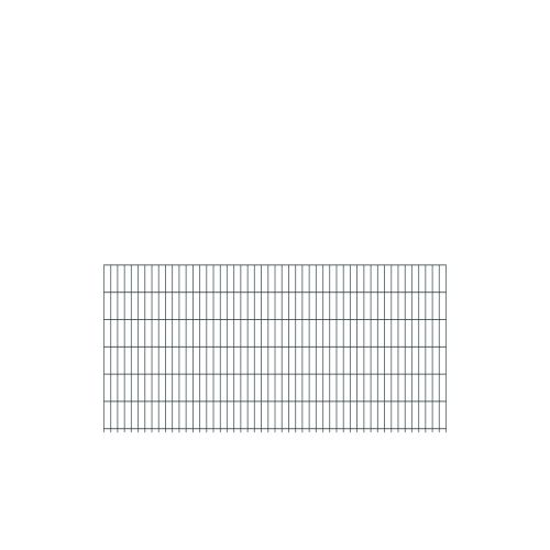 Doppelstabmattenzaun David 6/5/6 mm - Ausführung: anthrazit beschichtet, Höhe: 123 cm, Länge: 251 cm