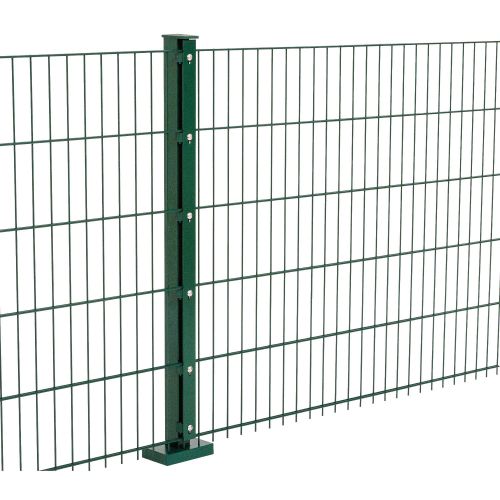 Doppelstabmattenzaun David 6/5/6 mm - Ausführung: grün beschichtet, Höhe: 83 cm, Länge: 251 cm