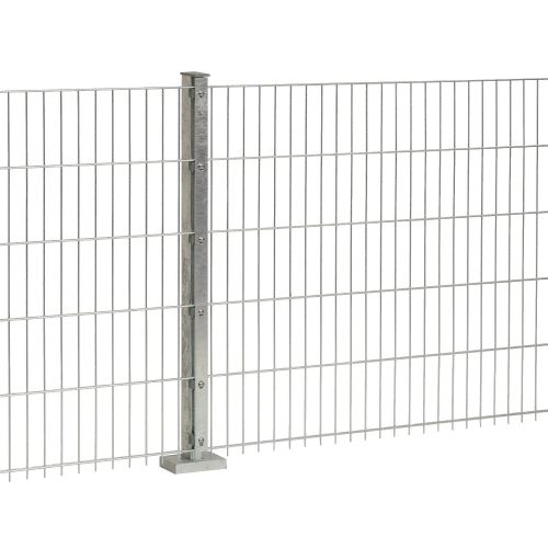 Doppelstabmattenzaun Goliath 8/6/8 mm - Ausführung: verzinkt, Höhe: 223 cm, Länge: 251 cm