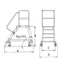 Podestleiter Nr. 515 - Stufen: 8, Arbeitshöhe: 390 cm