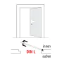 Kunststoff Balkontür 1-flügelig Dreh- / Kipp - Maße (B x H): 900 x 2000 mm, Farbe außen / innen: weiß / weiß, Anschlag: DIN-links