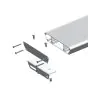 Aluminiumstufe rutschhemmend inkl. 2 Deckel & 2 Winkel und Schrauben