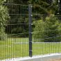 Zaunpfosten Mod. P - Ausführung: anthrazit beschichtet, für Zaunhöhe: 163 cm, Länge: 220 cm, Befestigungspunkte: 9