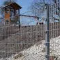 Zaunpfosten Mod. P - Ausführung: verzinkt, für Zaunhöhe: 203 cm, Länge: 260 cm, Befestigungspunkte: 11