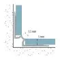 Innenprofil Alu für 5 mm Böden - Farbe: silber, Länge: 900 mm