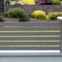Aluminium Gartenzaun Dublin Zaunfeld - Höhe: 60 cm, Breite: 250 cm, Farbe: dunkelgrau RAL 9007
