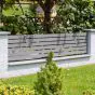 Aluminium Gartenzaun Dublin Zaunfeld - Höhe: 60 cm, Breite: 250 cm, Farbe: dunkelgrau RAL 9007