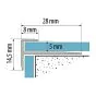 Stufenleiste Alu für 5 mm Böden - Farbe: silber, Länge: 2700 mm