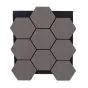Akustikpaneele mit Hexagon - Modell: Ebenholz, Maße: 810 x 661 x 18 mm, Stück: 4, Packungsinhalt: ca. 2,14 m²