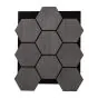 Akustikpaneele mit Hexagon - Modell: Eiche hell, Maße: 810 x 661 x 18 mm, Stück: 4, Packungsinhalt: ca. 2,14 m²