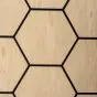Akustikpaneele mit Hexagon - Modell: Eiche hell, Maße: 810 x 661 x 18 mm, Stück: 4, Packungsinhalt: ca. 2,14 m²