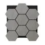 Akustikpaneele mit Hexagon - Modell: Eiche grau, Maße: 810 x 661 x 18 mm, Stück: 4, Packungsinhalt: ca. 2,14 m²