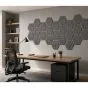 Akustikpaneele mit Hexagon - Modell: Grau meliert, Maße: 810 x 661 x 18 mm, Stück: 4, Packungsinhalt: ca. 2,14 m²