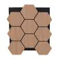 Akustikpaneele mit Hexagon - Modell: Kirsche, Maße: 810 x 661 x 18 mm, Stück: 4, Packungsinhalt: ca. 2,14 m²