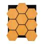 Akustikpaneele mit Hexagon - Modell: Kirsche, Maße: 810 x 661 x 18 mm, Stück: 4, Packungsinhalt: ca. 2,14 m²