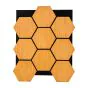 Akustikpaneele mit Hexagon - Modell: Mittelbraun, Maße: 810 x 661 x 18 mm, Stück: 4, Packungsinhalt: ca. 2,14 m²