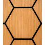 Akustikpaneele mit Hexagon - Modell: Mittelbraun, Maße: 810 x 661 x 18 mm, Stück: 4, Packungsinhalt: ca. 2,14 m²