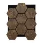 Akustikpaneele mit Hexagon - Modell: Schwarz mit Dekor, Maße: 810 x 661 x 18 mm, Stück: 4, Packungsinhalt: ca. 2,14 m²