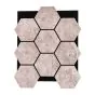 Akustikpaneele mit Hexagon - Modell: Steindesign PVC, Maße: 810 x 661 x 18 mm, Stück: 4, Packungsinhalt: ca. 2,14 m²