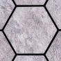 Akustikpaneele mit Hexagon - Modell: Steindesign PVC, Maße: 810 x 661 x 18 mm, Stück: 4, Packungsinhalt: ca. 2,14 m²