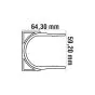 Alu U-Profil beweglich für 44 mm Profile - Farbe: grau 5S, Länge: 100 cm