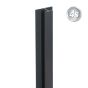 Alu U-Profil stirnseitige Montage für 44 mm Profile, Ausführung: Mittelsteher - Farbe: anthrazit, Länge: 200 cm