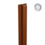 Alu U-Profil stirnseitige Montage für 44 mm Profile, Ausführung: Mittelsteher - Farbe: braun, Länge: 200 cm