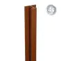 Alu U-Profil stirnseitige Montage für 44 mm Profile, Ausführung: Mittelsteher  - Farbe: braun, Länge: 200 cm