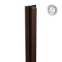 Alu U-Profil stirnseitige Montage für 44 mm Profile, Ausführung: Mittelsteher - Farbe: schokobraun, Länge: 100 cm