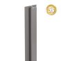 Alu U-Profil stirnseitige Montage für 44 mm Profile, Ausführung: Mittelsteher - Farbe: dunkelgrau 5S, Länge: 200 cm