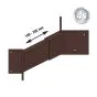 Alu Fußplatte für Pfosten 100 x 100 mm, stirnseitig, Eck - Farbe: schokobraun