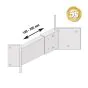 Alu Fußplatte für Pfosten 100 x 100 mm, stirnseitig, Eck - Farbe: grau 5S