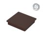 Alu Pfosten Abdeckkappe - Farbe: schokobraun, Form: flach