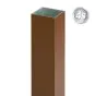 Alu Pfosten 100 x 100 x 4 mm - Farbe: braun, Länge: 125 cm
