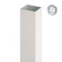 Alu Pfosten 100 x 100 x 4 mm - Farbe: grau, Länge: 300 cm